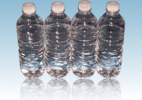 pictures of water bottles. of water per day - or almost